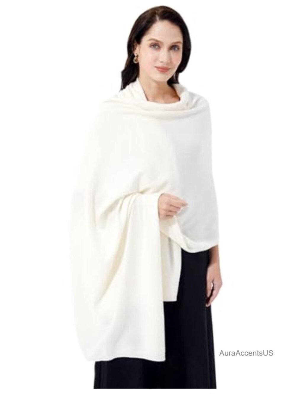 100% Cashmere Wrap Scarf Shawl Pashmina Women Travel 87x28 Soft Knitted